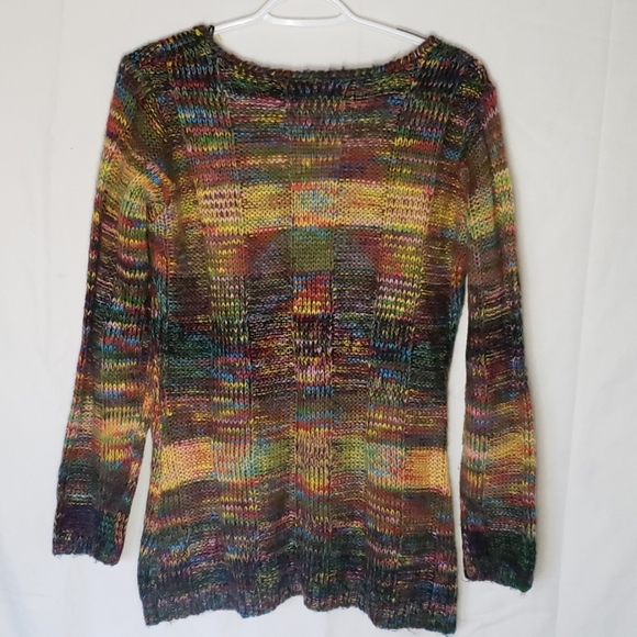 KRISTEN NICOLE 🌈 multicolor sweater size L - Picture 2 of 4